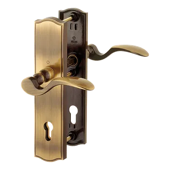 HOPPE Bezpečnostní kování Meran Provedení: klika - klika, Povrch: F73 mosaz brynýrovaná, Orientace: P