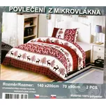 Fashion 2-dílné mikroflanelové červené povlečení 01 Barva: Červená, rozměr: 140x200 + 70x90