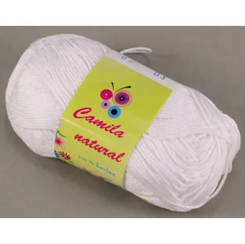 Příze Camila natural - bílá - číslo barvy 2
