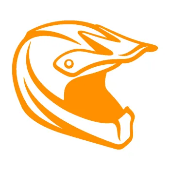 Samolepící dekorace SAMOLEPKA Motorkářská helma 001 pravá (06 - oranžová) NA AUTO, NÁLEPKA, FÓLIE, POLEP, TUNING, VLASTNÍ TEXT, TISK, AUTOSAMOLEPKY.cz, POLEPY, OBRÁZEK, LOGO, SAMOLEPKY