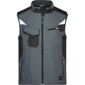 Pánská vesta James&Nicholson Pánská softshellová vesta JN845 Carbon-Black XL