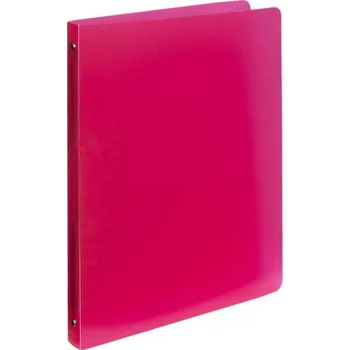 Desky A4, hřbet 2 cm, 4 kroužky, transparentní červená