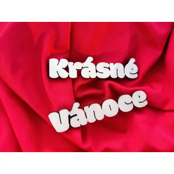 Vánoční dekorace Dřevěný nápis Krásné Vánoce 3