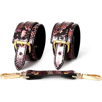 Kiotos Hand Cuffs Reptile Gold/Pink