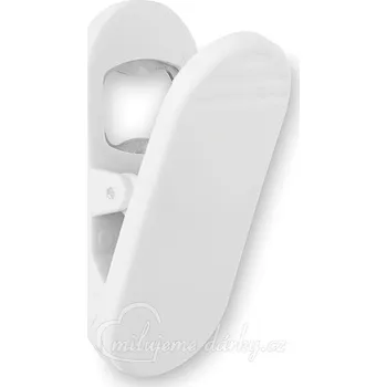 Stojan na vizitku Bílý magnetický klip s otvírákem