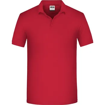 Pánské tričko James&amp;Nicholson Pánská polokošile JN874 Red 4XL