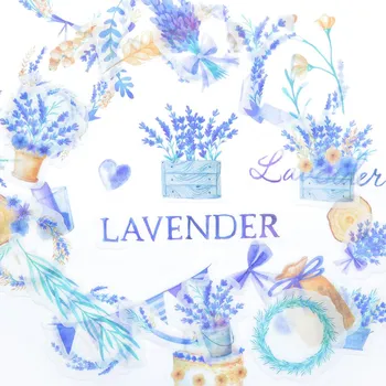 Náplň do diáře CuteArt Washi samolepky - Lavender, 40 ks
