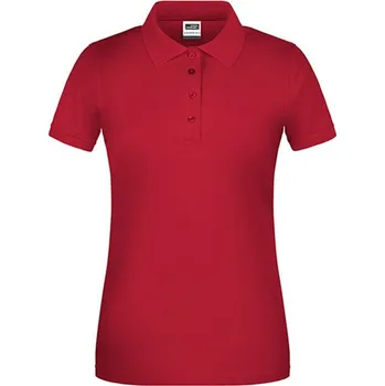 Dámské tričko James&Nicholson Dámská polokošile JN873 Red L