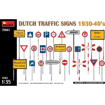 Plastikový model 1/35 Dutch Traffic Signs 1930-40's