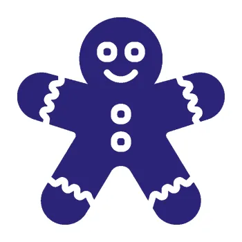 Samolepící dekorace Perníček 001 (22 - střední modrá) SAMOLEPKA NA AUTO, NÁLEPKA, FÓLIE, POLEP, TUNING, VLASTNÍ TEXT, TISK, AUTOSAMOLEPKY.cz, POLEPY, OBRÁZEK, LOGO, 3D STICKERS