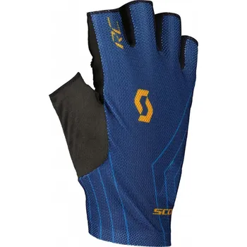 Cyklistické rukavice SCOTT Cyklistické rukavice krátkoprsté - RC TEAM LF 2022 - modrá/oranžová S