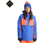 Bunda na snowboard Burton Wms Gore Pillowline Anorak amparo blue/tetra orange XS 2023 - Odesíláme do 24 hodin