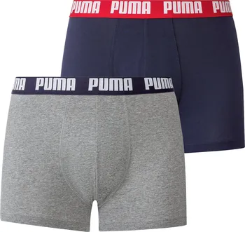 PUMA Basic Boxer 2 Pack 906823_35 modré/šedé L