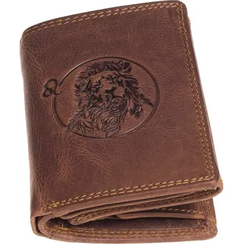 Peněženka Kožená peněženka Zvěrokruh Lev (Kvalitní pánská peněženka z kůže)