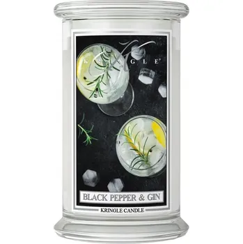 Svíčka Kringle Candle svíčka Black Pepper Gin (sójový vosk), 623 g