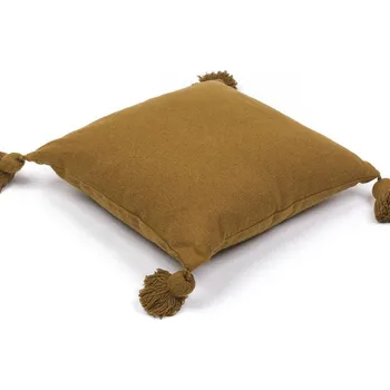 Polštář Today Dekorační polštář s trásněmi, bavlnněný, 45 x 45 cm, hnědý
