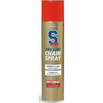 Motokosmetika Mazivo ve spreji na motocyklové řetězy S100 DRY LUBE CHAIN SPRAY 400 ML (vhodný pro všechny O/X/Z kroužky)
