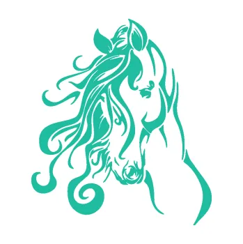 Samolepící dekorace Kůň 094 levá (25 - tyrkysová) SAMOLEPKA NA AUTO, NÁLEPKA, FÓLIE, POLEP, TUNING, VLASTNÍ TEXT, TISK, AUTOSAMOLEPKY.cz, POLEPY, OBRÁZEK, LOGO, 3D STICKERS