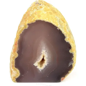 Přírodní kámen Achát geoda s dutinou Brazílie 261g