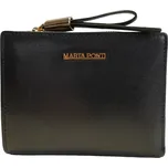 Marta Ponti dámská kožená peněženka černá se zlatým uchopením B120804 preto