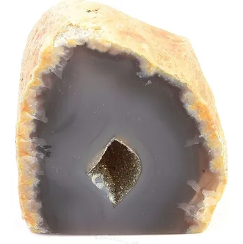 Přírodní kámen Achát geoda hnědá s dutinou 238g