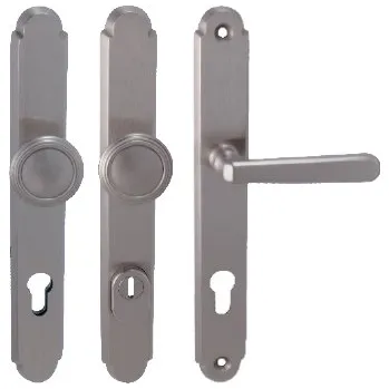 Dveřní kování MP KOVÁNÍ NI - ALT WIEN bezpečnostní kování s překrytím vložky Provedení: PZ LI/RE (klika oboustranná/koule), Povrch: ONS - nikl matný, Rozteč: 90 mm