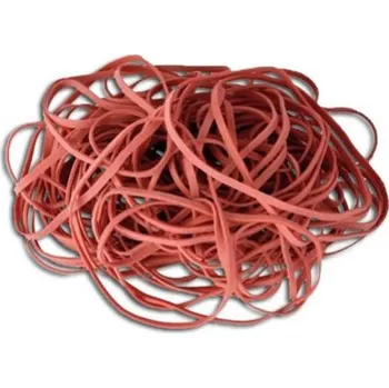 Gumičky stahovací průměr 5 cm, tloušťka 3 mm, červené, 1 kg