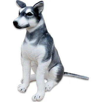 Plyšový sedící Husky 80 cm plyšák Plyšový sedící Husky 80 cm