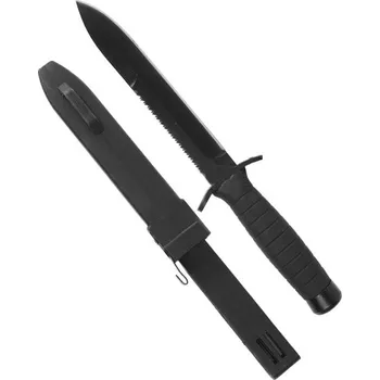 Bojový nůž Mil-Tec Nůž pevný s pilkou a plastovým pouzdrem