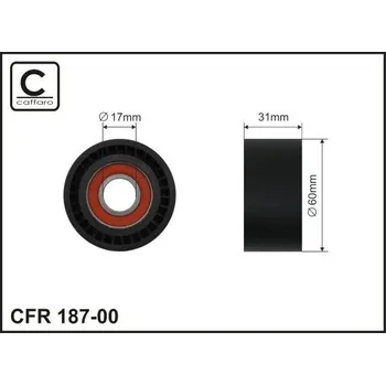 Napínací kladka, žebrovaný klínový řemen CAFFARO 187-00