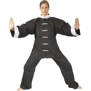 Bojový sport KIMONO TAICHI, KUNGFU, WUSHU oblek, černo-bílý, Ju-Sports Velikost: 130
