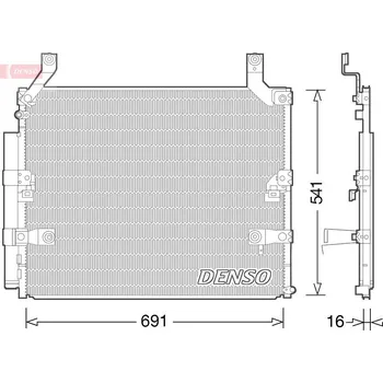Výparník klimatizace Kondenzátor, klimatizace DENSO DCN50032