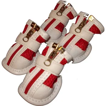 Obleček pro psa Psí botičky - červené Velikost: L - délka 5,1 cm