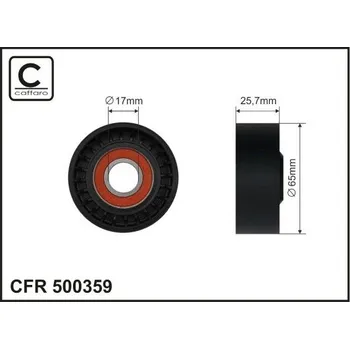 Napínací kladka, žebrovaný klínovy řemen CAFFARO 500359