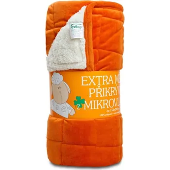 deka SVITAP deka z mikrovlákna EXTRA MĚKKÁ OVEČKA prošev oranžová oranžová 150x200