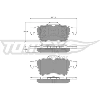 Brzdová destička Sada brzdových destiček, kotoučová brzda TOMEX Brakes TX 12-95