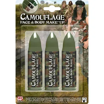 Sada 3 maskovacích vojenských make-upů