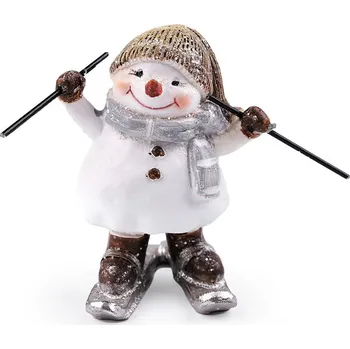 Vánoční dekorace Stoklasa Dekorace sněhulák 4 bílá 8 cm