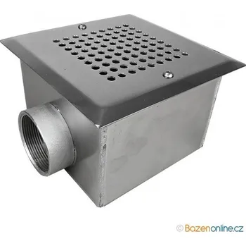 Nerezová podlahová výpust čtvercová pro betonové bazény