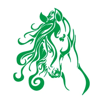 Samolepící dekorace Kůň 094 levá (12 - zelená) SAMOLEPKA NA AUTO, NÁLEPKA, FÓLIE, POLEP, TUNING, VLASTNÍ TEXT, TISK, AUTOSAMOLEPKY.cz, POLEPY, OBRÁZEK, LOGO, 3D STICKERS