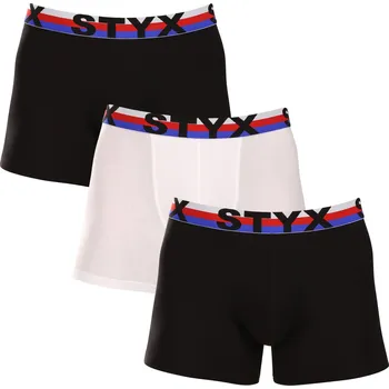 Boxerky 3PACK pánské boxerky Styx long sportovní guma vícebarevné trikolóra (3U19001) S Možnost vrácení zboží ZDARMA do 120 dnů!