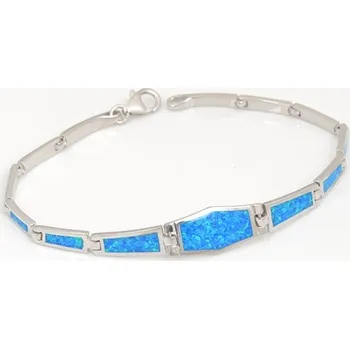 Náramek Dámský stříbrný náramek s opály 20 cm STNA0566F + Dárek zdarma