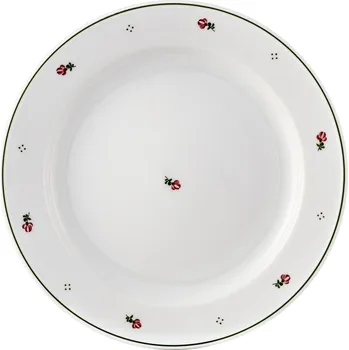 Talíř Lilien | Talíř mělký, vínová kytička, 28 cm, Josefine