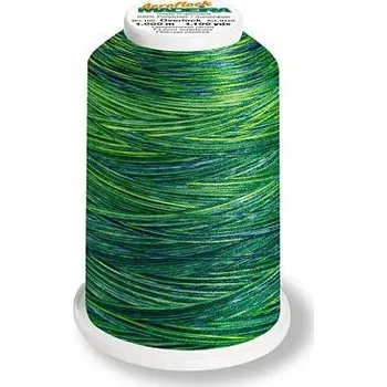 Nit Overlockové nitě PES Madeira Aeroflock 100 (1000m) chemlonové - melírované barva 9509 amazone