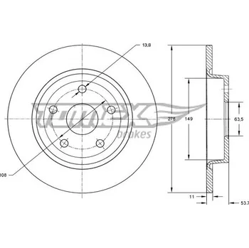 Brzdový kotouč Brzdový kotouč TOMEX Brakes TX 73-94