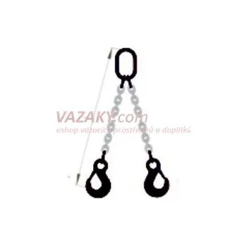 Upínací popruh Ganas spol. s.r.o. ŘETĚZOVÝ DVOJHÁK Ø 13 - Pevnostní Třida 10. - 9500Kg Nosnost: 9500 kg, Délka: 2 m, Průměr řetězu: ø 13 mm