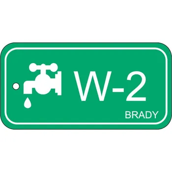 Štítek pro zdroje energie, voda, označení W-2, BJ = 25 kusů
