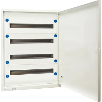 Centrální jednotka pro chytrou domácnost SCHRACK Oceloplechová zapuštěná rozvodnice 4x24, plné dveře