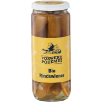 Hotové jídlo Vorwerk Podemus Hovězí párky 550g bio