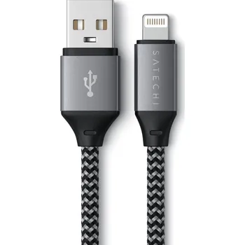 Datový kabel Satechi Certifikovaný kabel USB-A/Lightning - Satechi, Short 25cm Gray